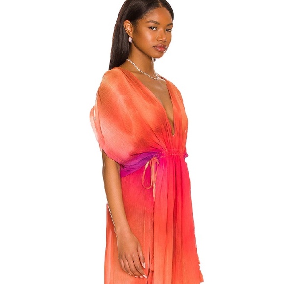 Agua Bendita x REVOLVE Lyra Dress β Rainbow (Orange) - Picture 3 of 10